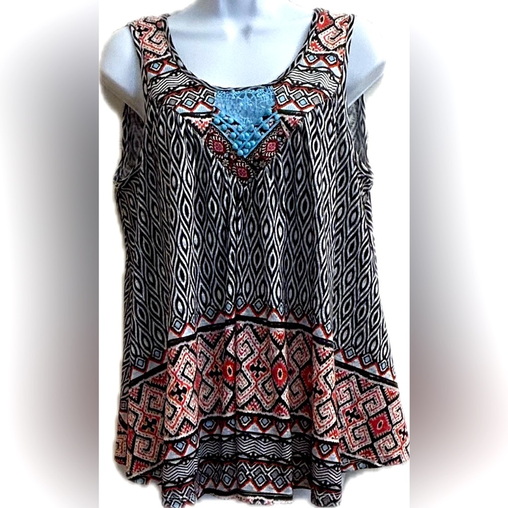 Boho Summer Swing Top Sz L